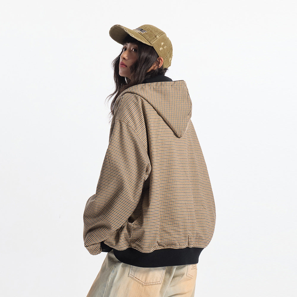KANIENE DuoPlaid – Oversized Reversible Hoodie