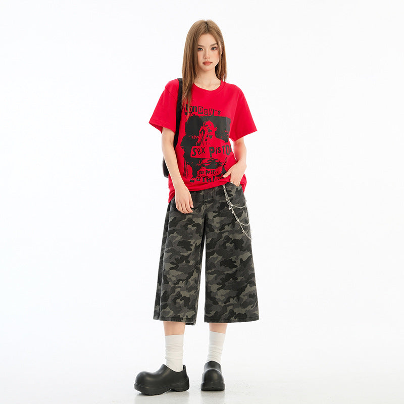 Grey Cropped Streetwear Jeans – High Waist & Loose Fit