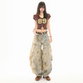 Distressed Vintage Wide-Leg Scythe Jeans
