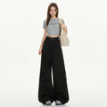 Black High-Waist Wide-Leg Pants
