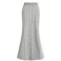 URBAN GRACE – Two-Tone Cotton Long Skirt