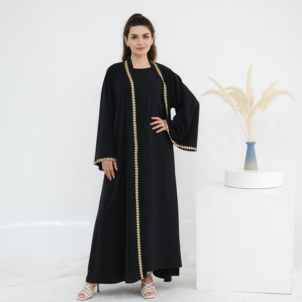 The Amal Regal Trim Maxi Abaya