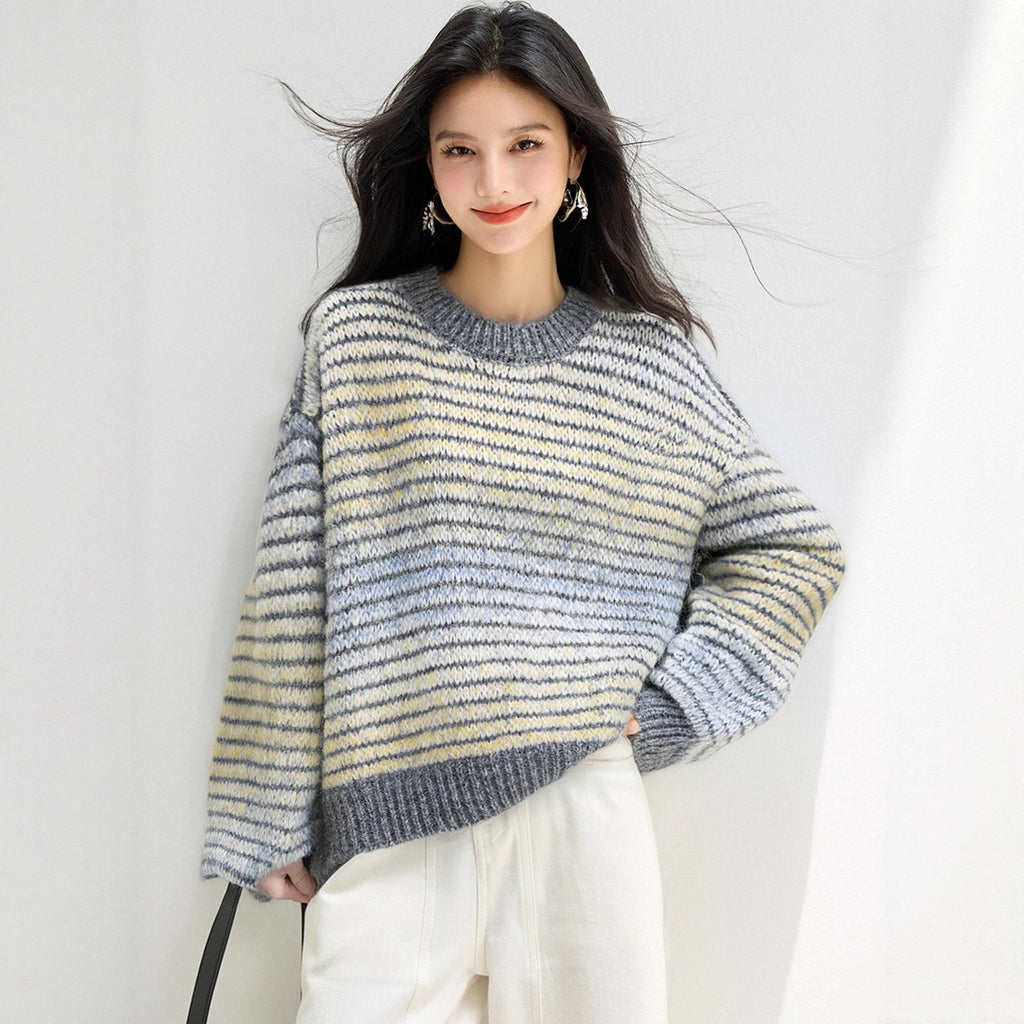 ARTISAN Crochet Stripe Sweater