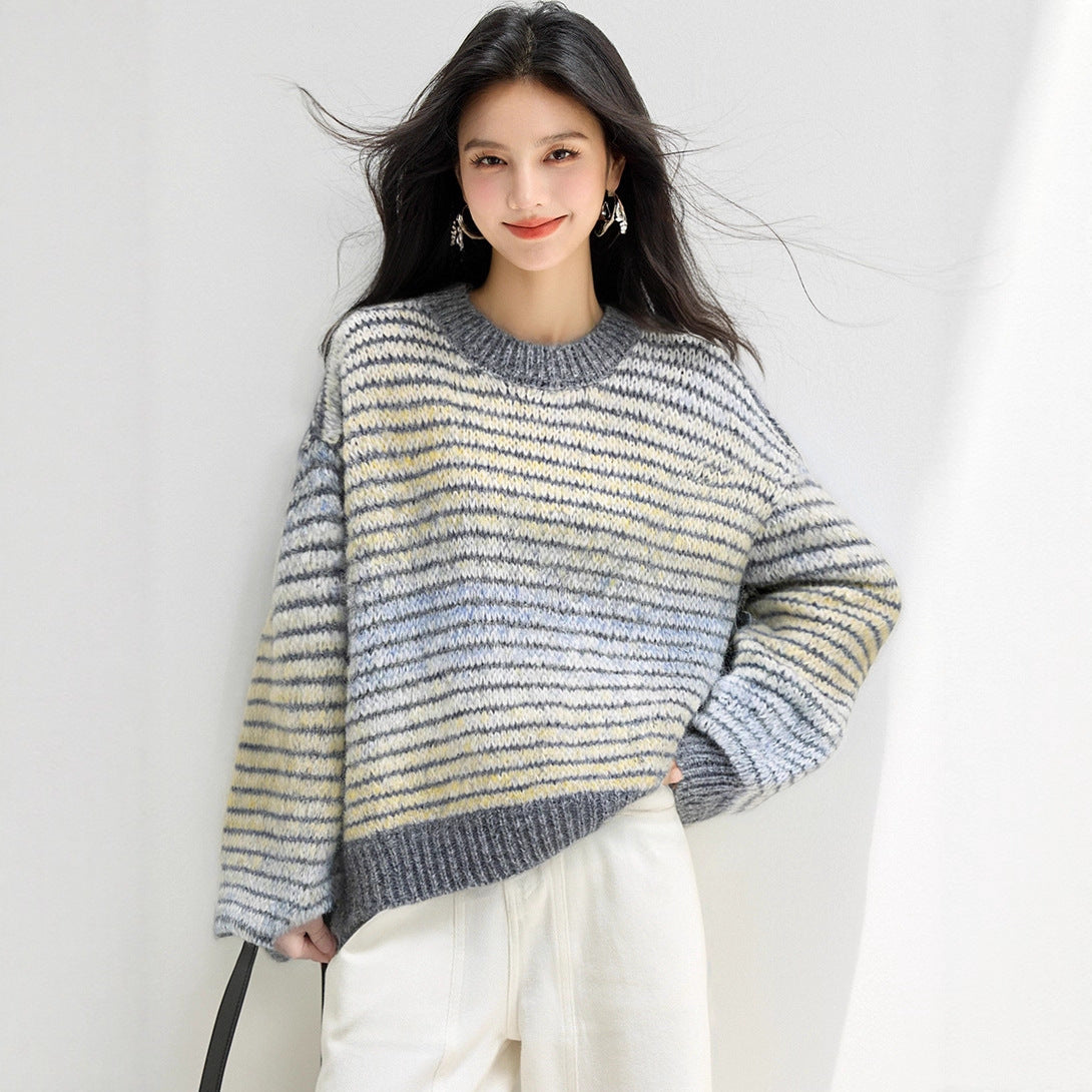 ARTISAN Crochet Stripe Sweater