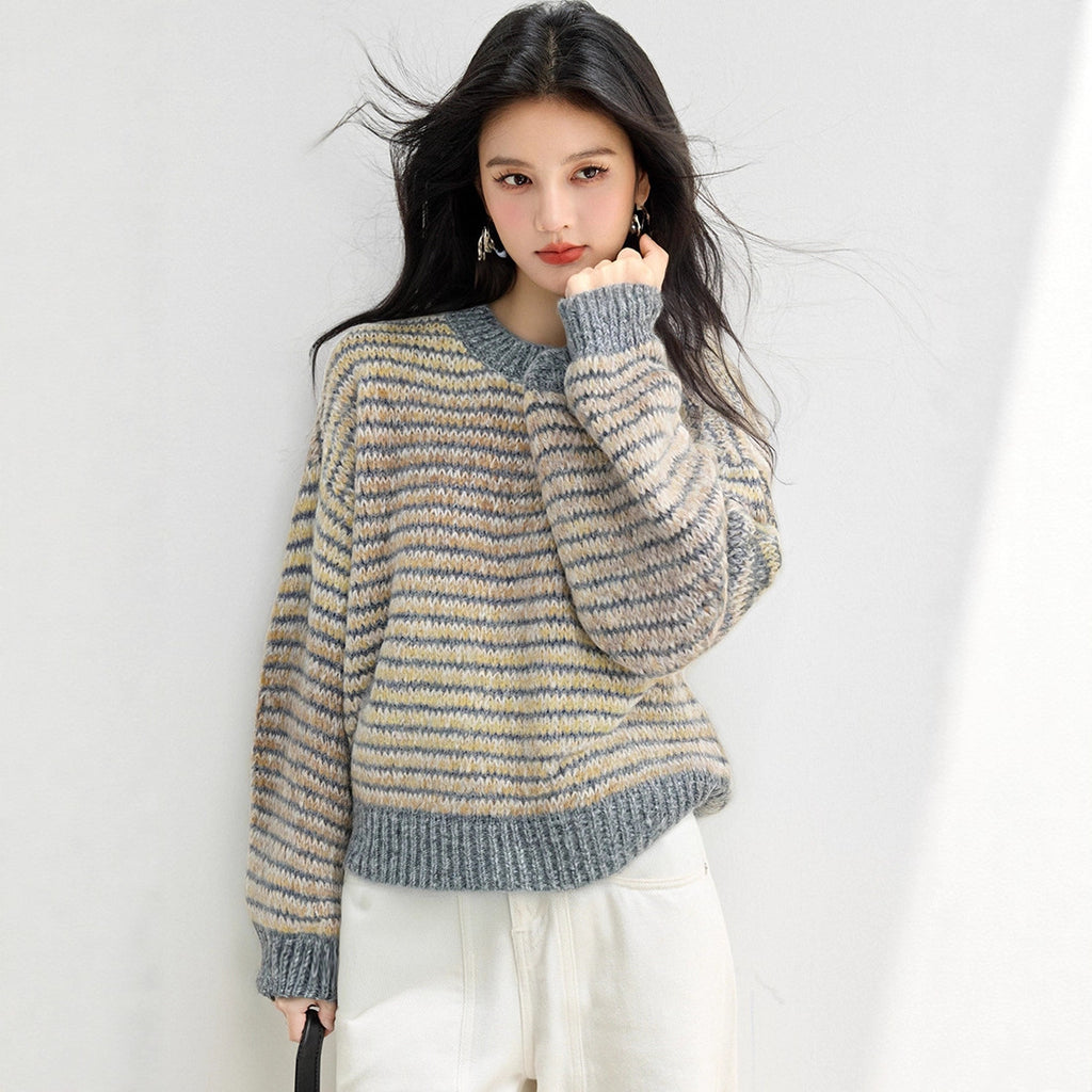 ARTISAN Crochet Stripe Sweater
