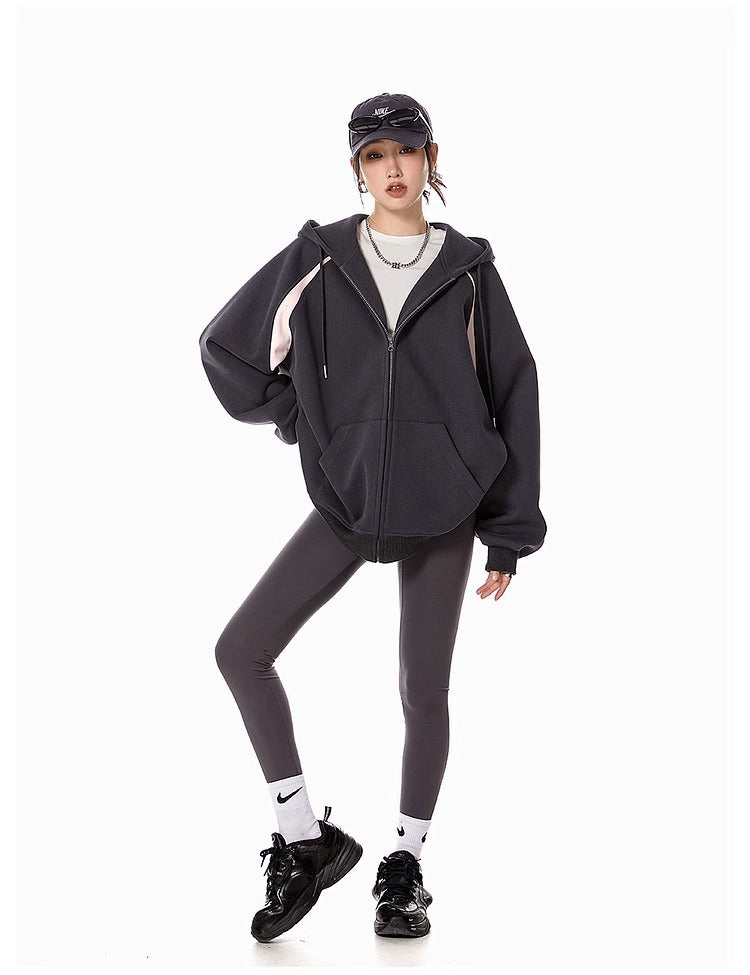 ATHLEISURE Contrast Stripe Hoodie