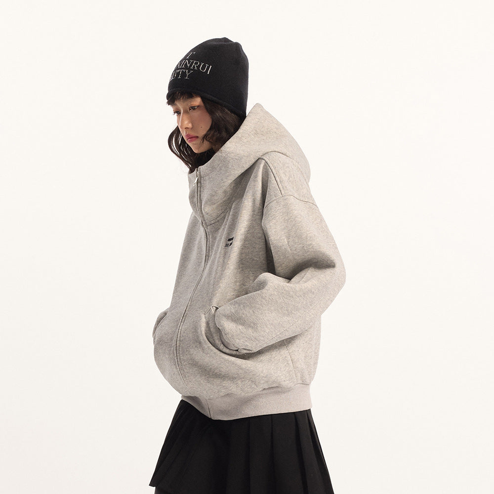 KANIENE CloudZip – Oversized High-Neck Hoodie