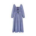 ELENA DRESS – Vintage Plaid Cotton Maxi Dress