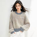 ARTISAN Crochet Stripe Sweater