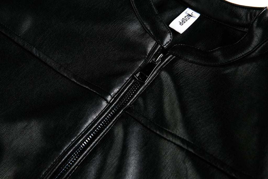 SLEEK Collarless Zip Jacket