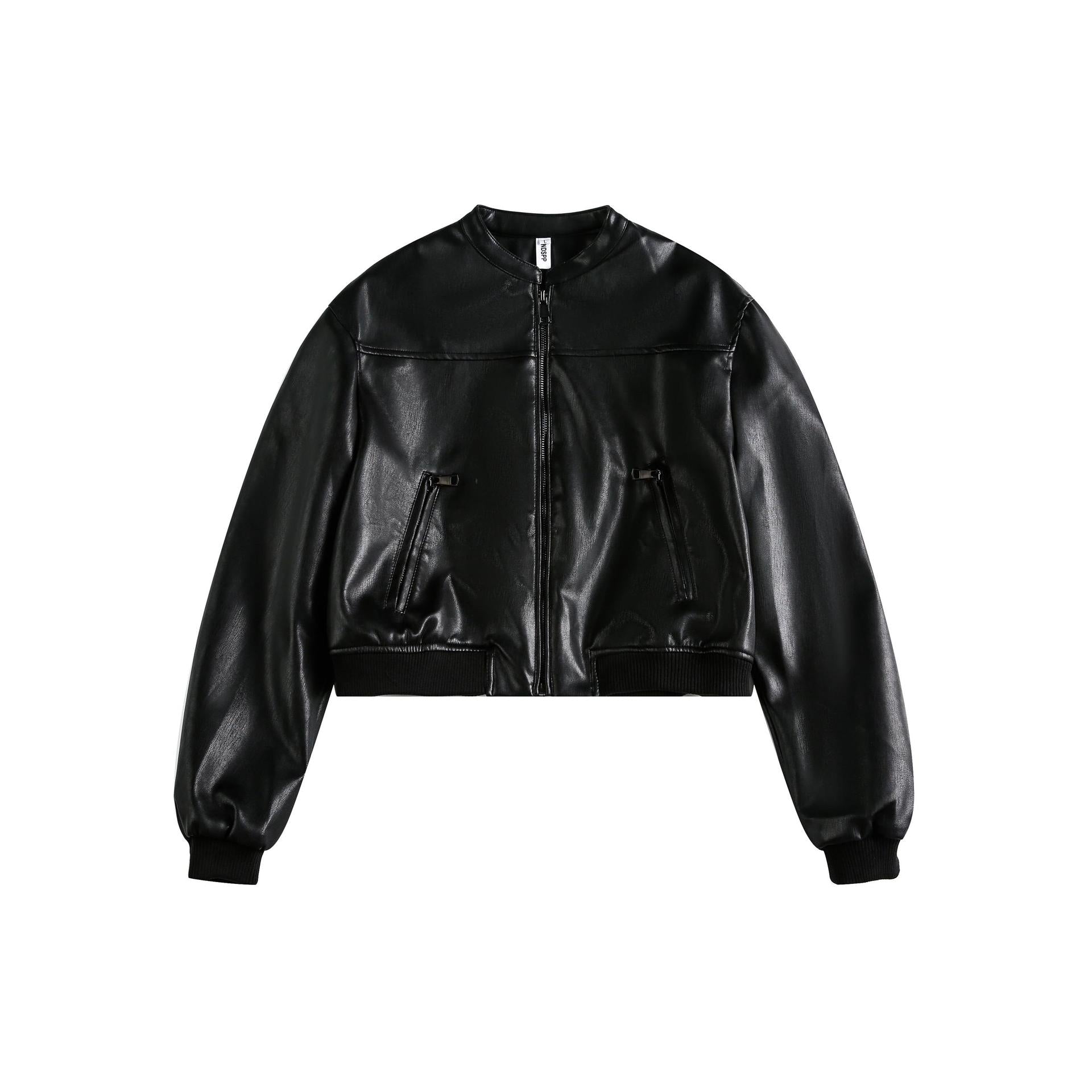 SLEEK Collarless Zip Jacket