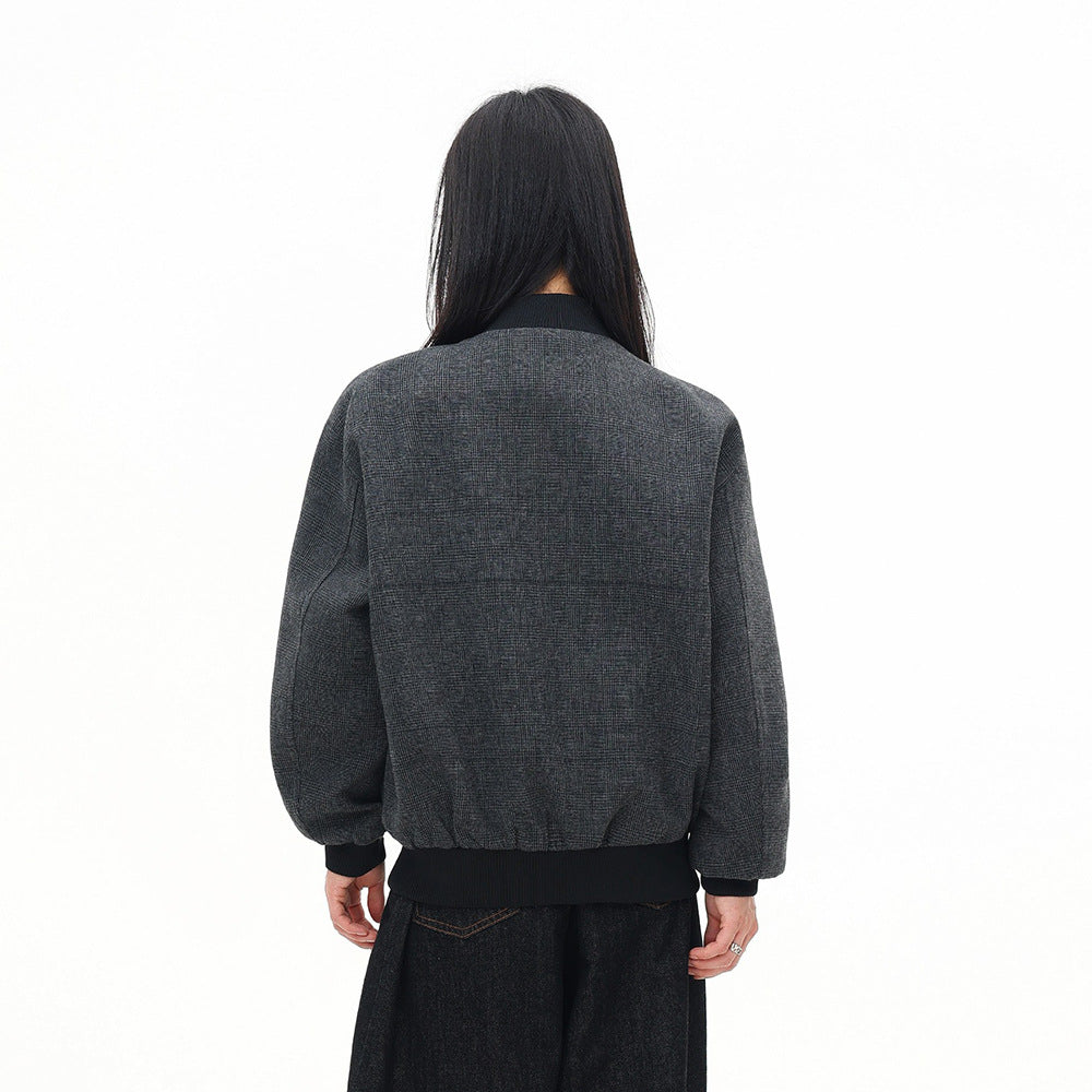 KANIENE GrayUnit – Multi-Pocket Stand-Collar Street Jacket