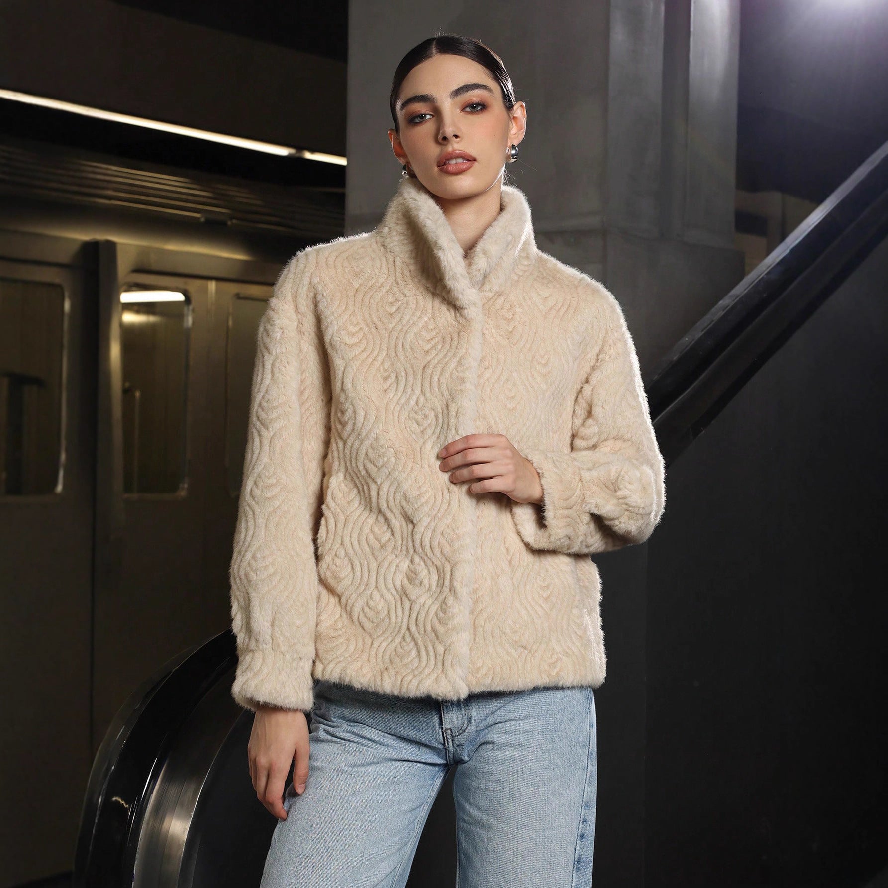 EIRA Faux-Fur Textured Jacket