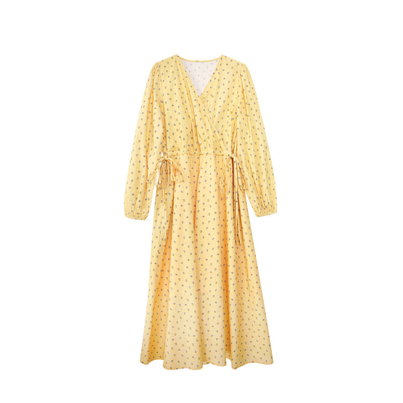 AMARA DRESS – Yellow Polka-Dot Cotton Maxi Dress