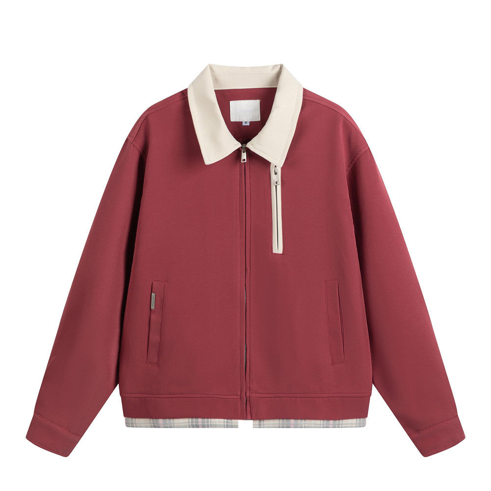 KANIENE ColorShift – Loose Contrast-Collar Jacket