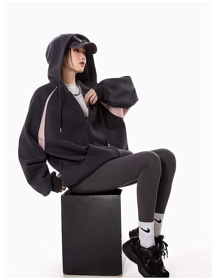 ATHLEISURE Contrast Stripe Hoodie