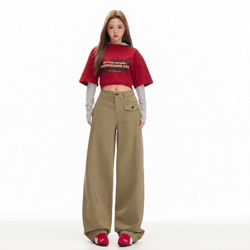 Vintage Latte Brown Cargo Pants