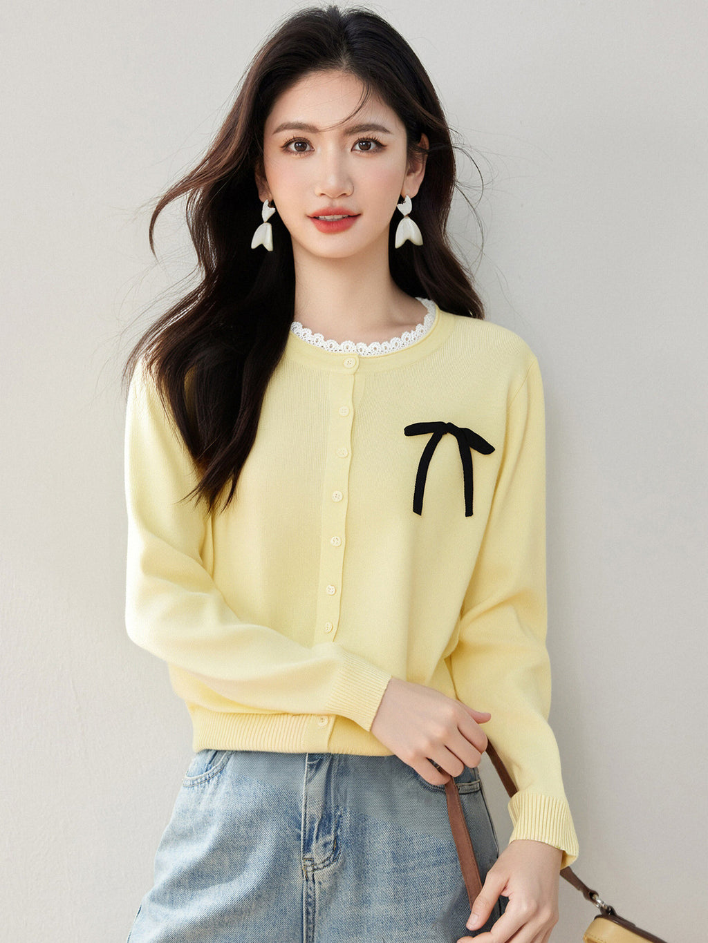 SWEET BOW – Bamboo Cotton Casual Sweater
