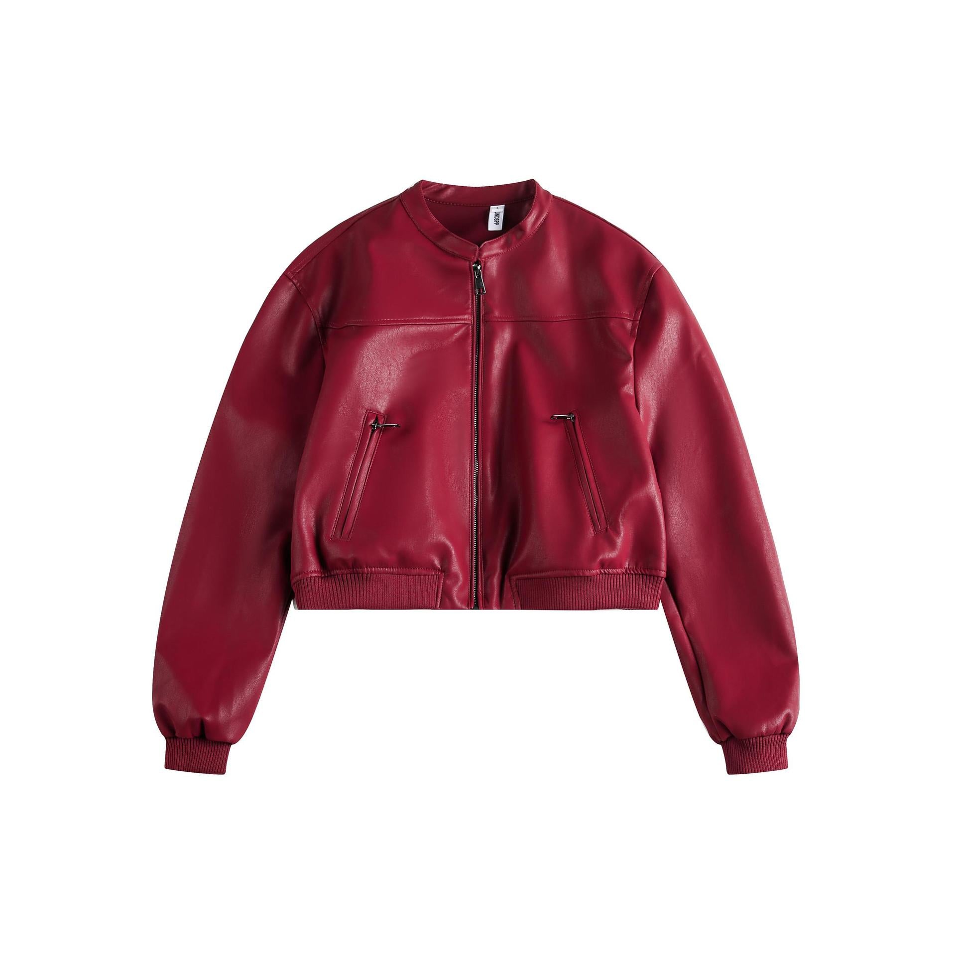 SLEEK Collarless Zip Jacket