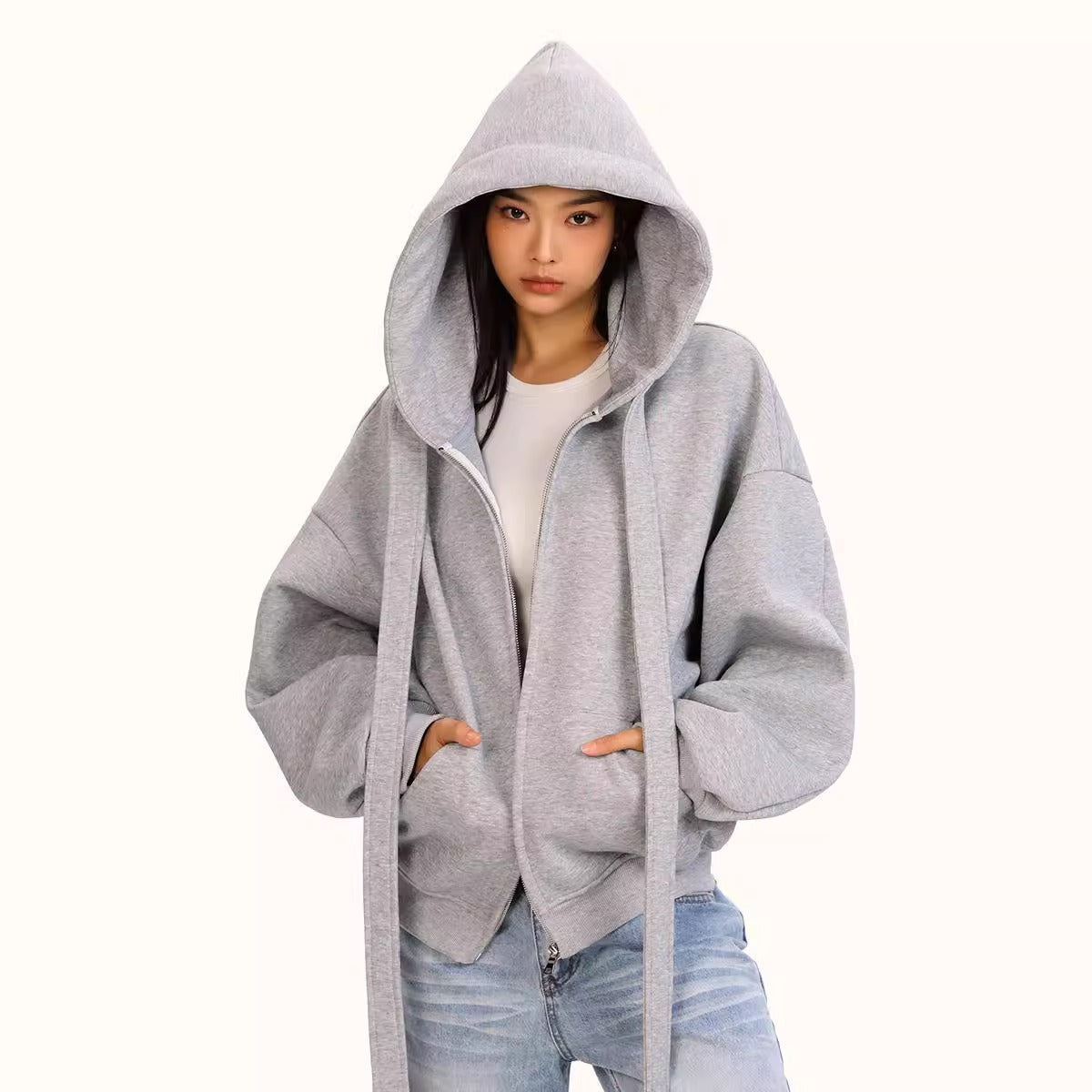 TOKYO Oversized Zip Hoodie