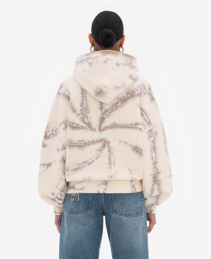 AURA STORM – Tie-Dye Plush Hoodie