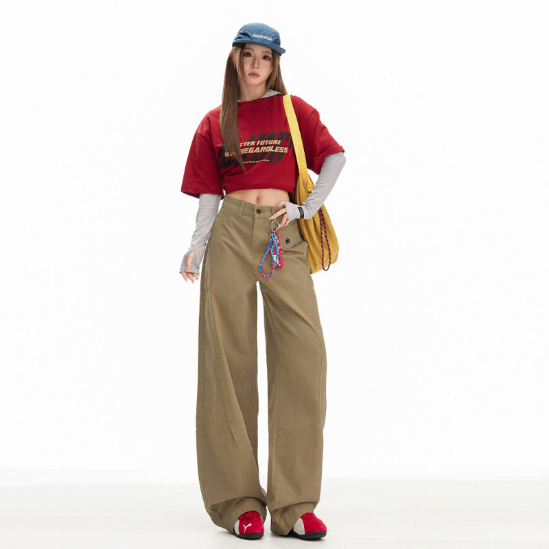 Vintage Latte Brown Cargo Pants