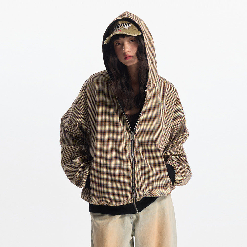 KANIENE DuoPlaid – Oversized Reversible Hoodie