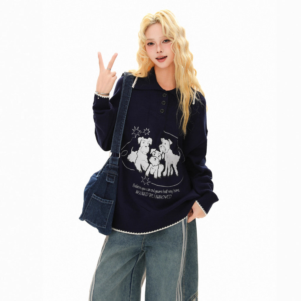Cartoon Collar Sweater