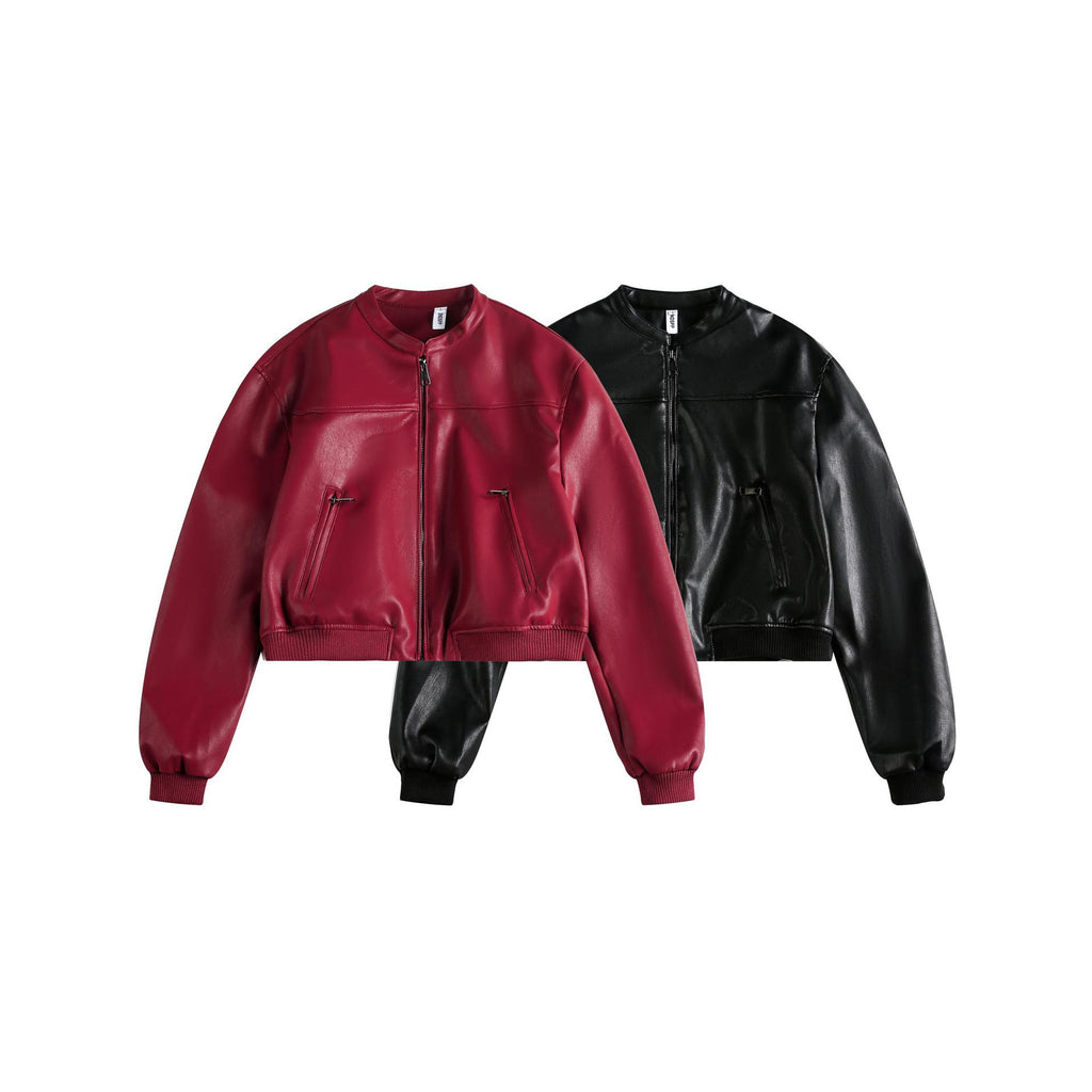 SLEEK Collarless Zip Jacket