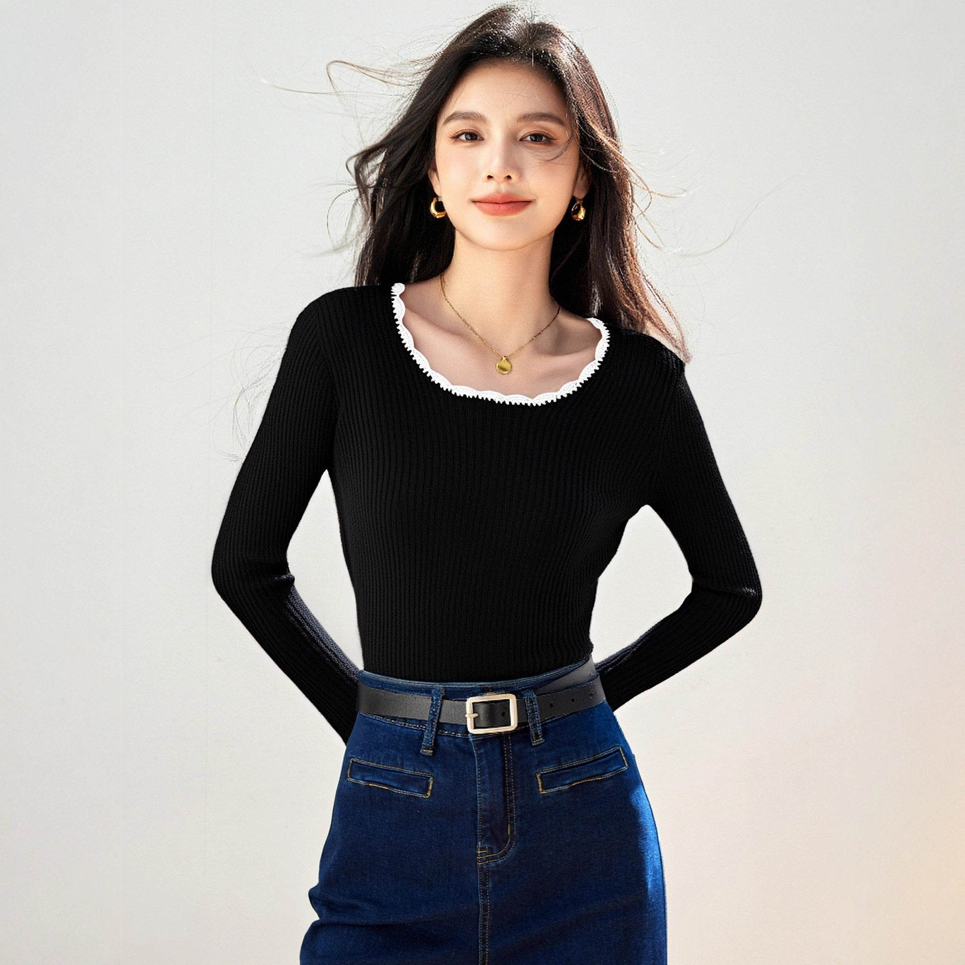 SEOUL EDGE – Korean Slim Fit Crochet Top