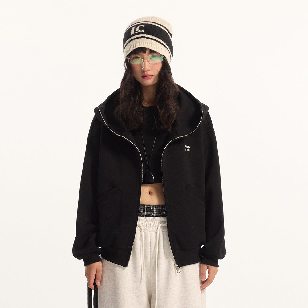 KANIENE CloudZip – Oversized High-Neck Hoodie