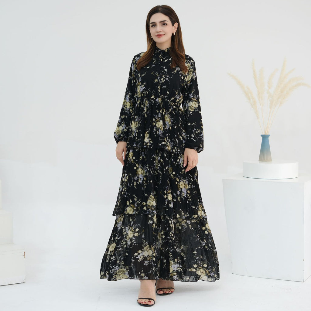 The Leena Garden Tiered Maxi Dress