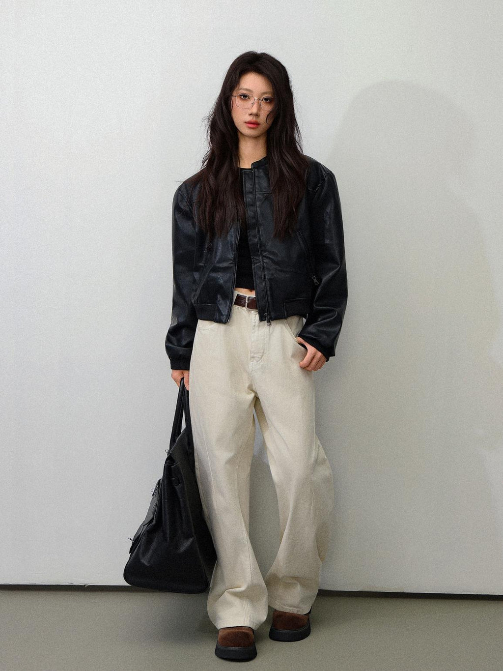 SLEEK Collarless Zip Jacket