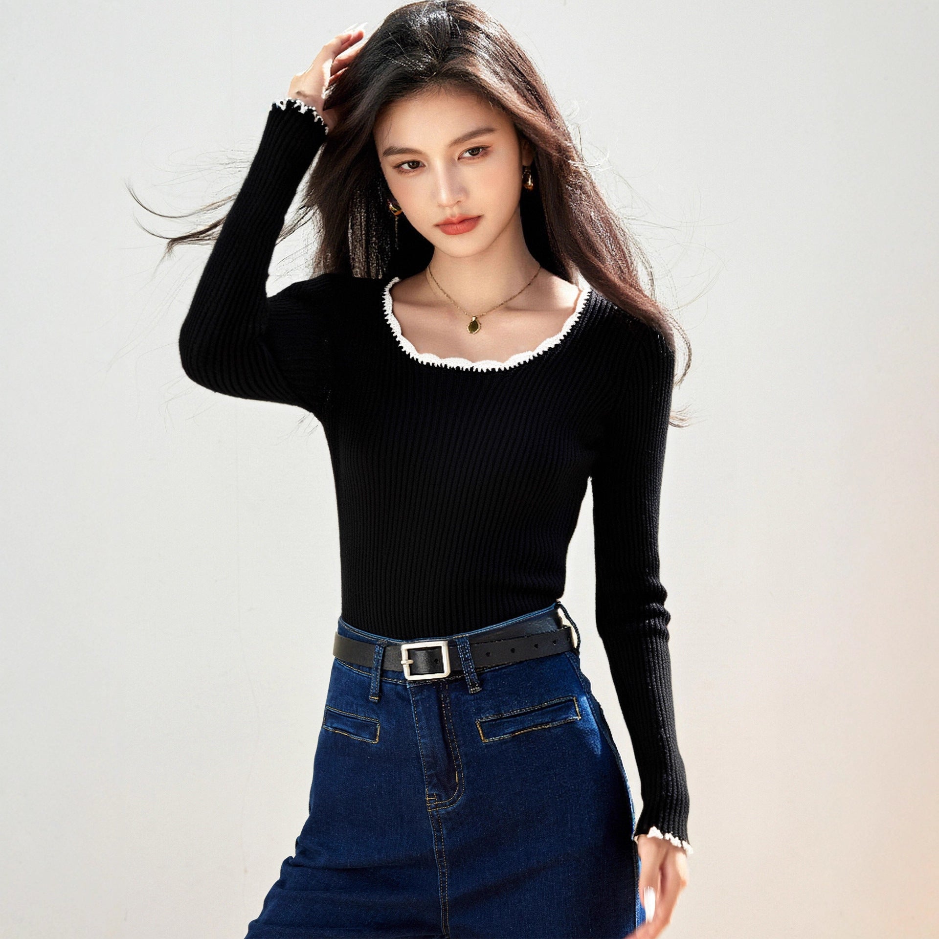 SEOUL EDGE – Korean Slim Fit Crochet Top