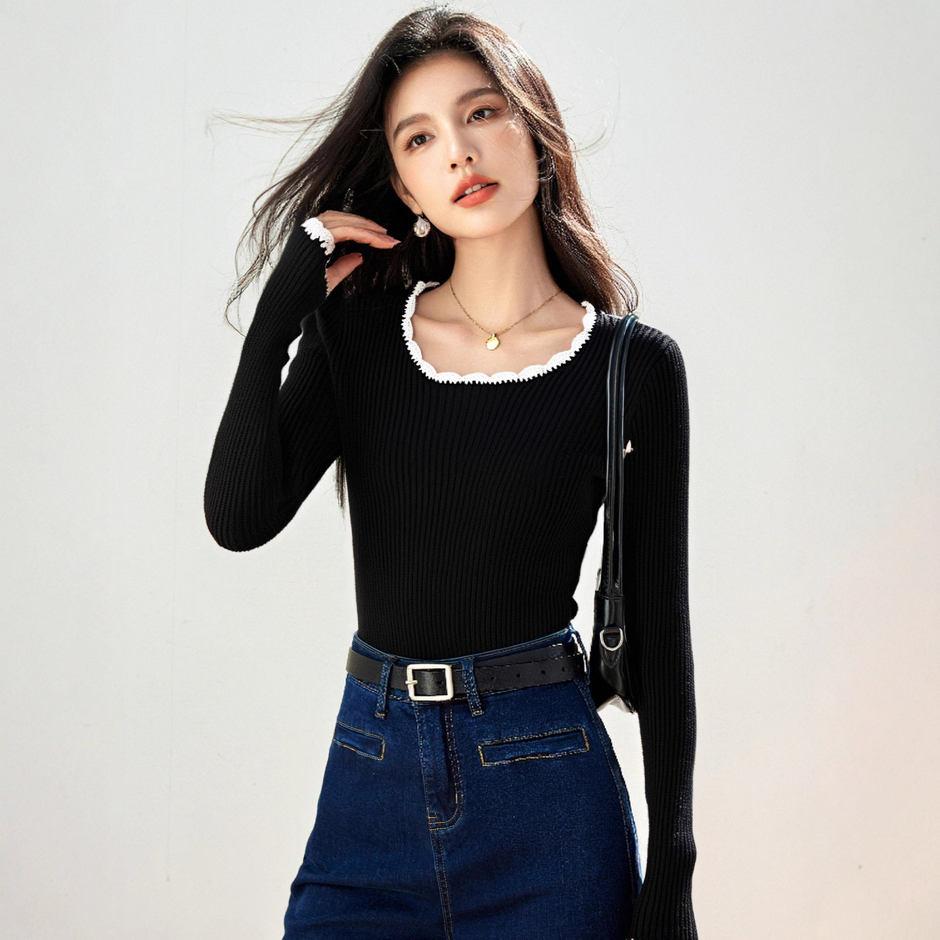SEOUL EDGE – Korean Slim Fit Crochet Top