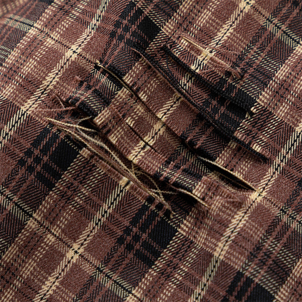 KANIENE FrayPlaid – Oversized Frayed-Edge Shirt