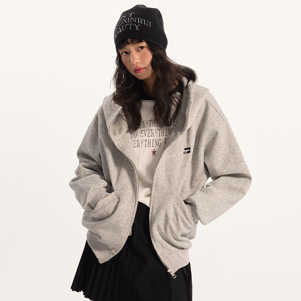 KANIENE CloudZip – Oversized High-Neck Hoodie