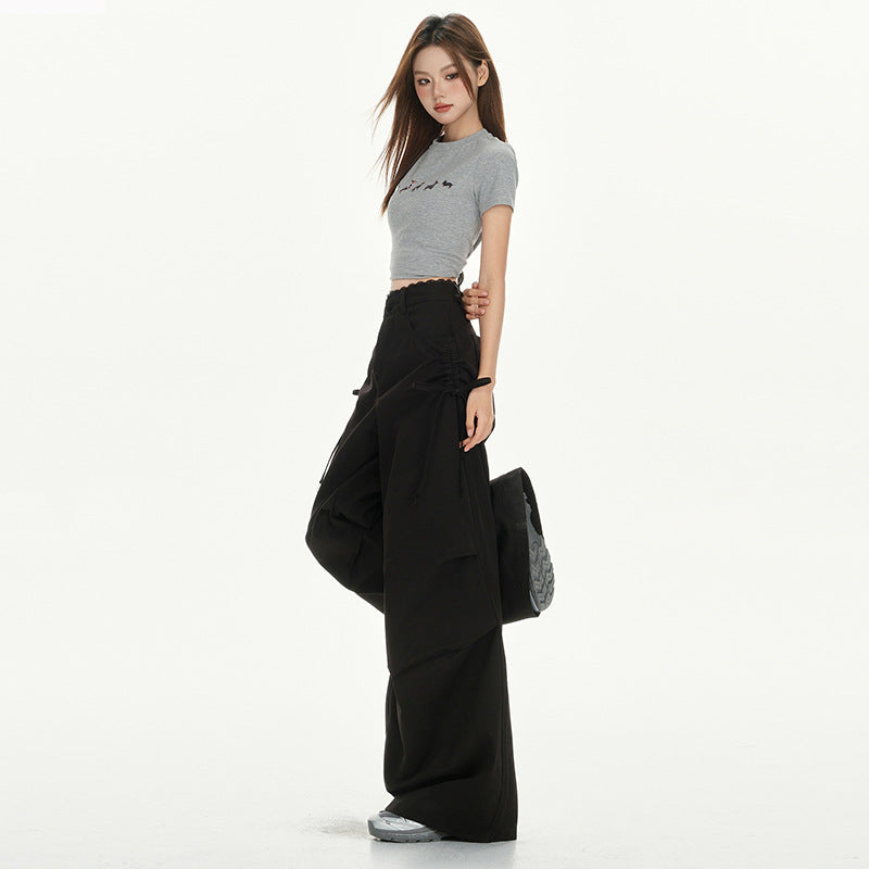 Black High-Waist Wide-Leg Pants