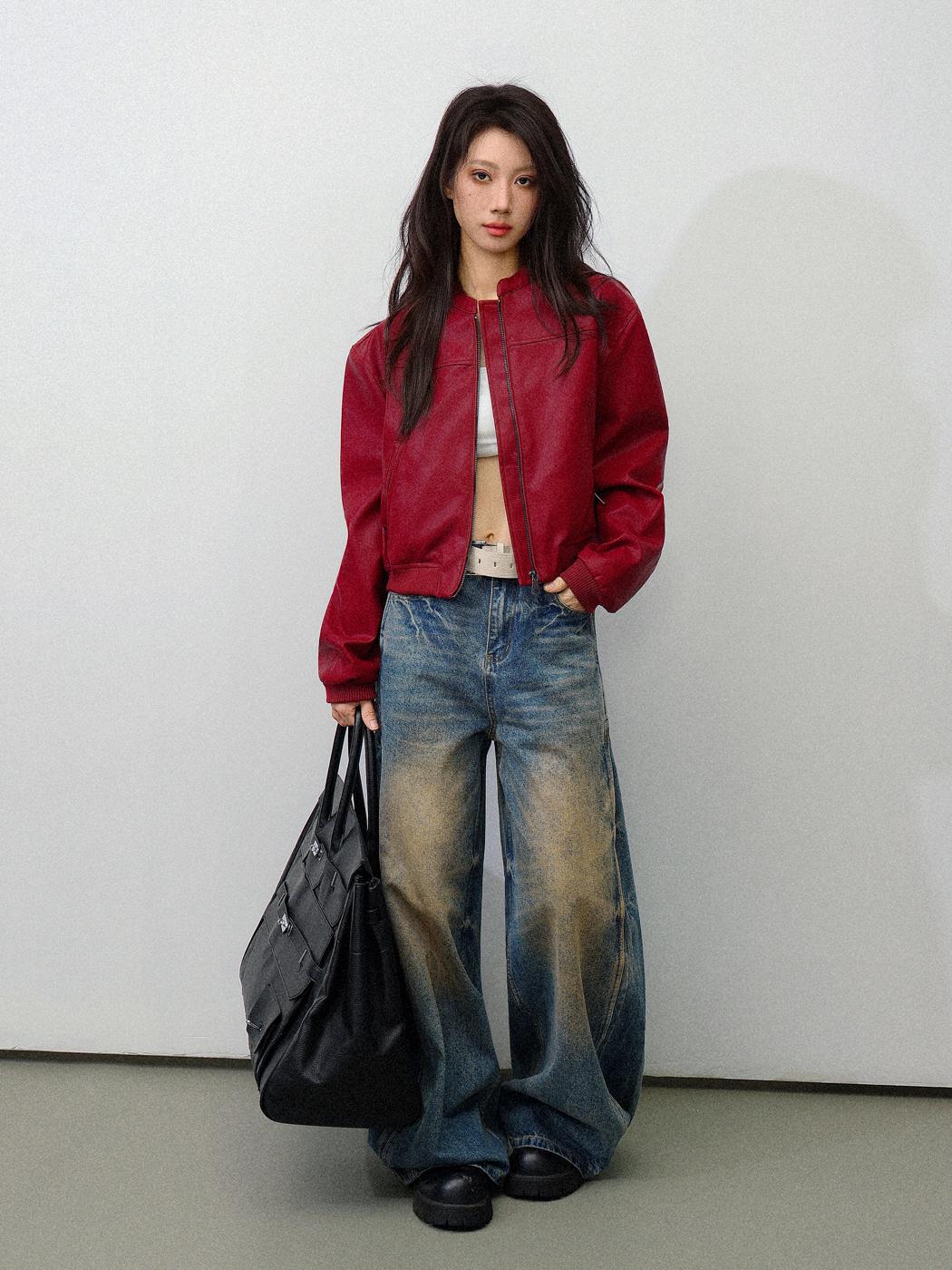 SLEEK Collarless Zip Jacket