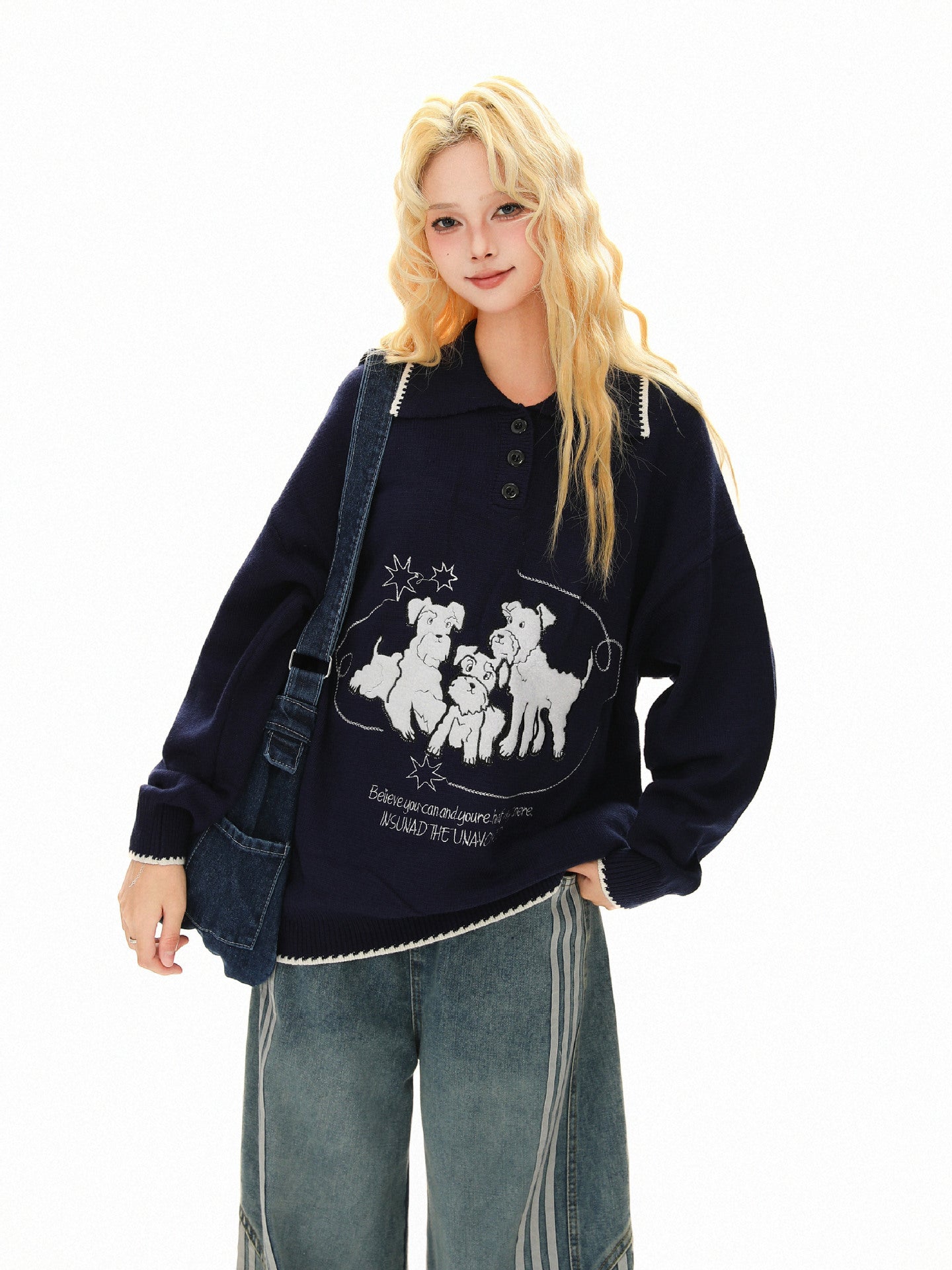 Cartoon Collar Sweater