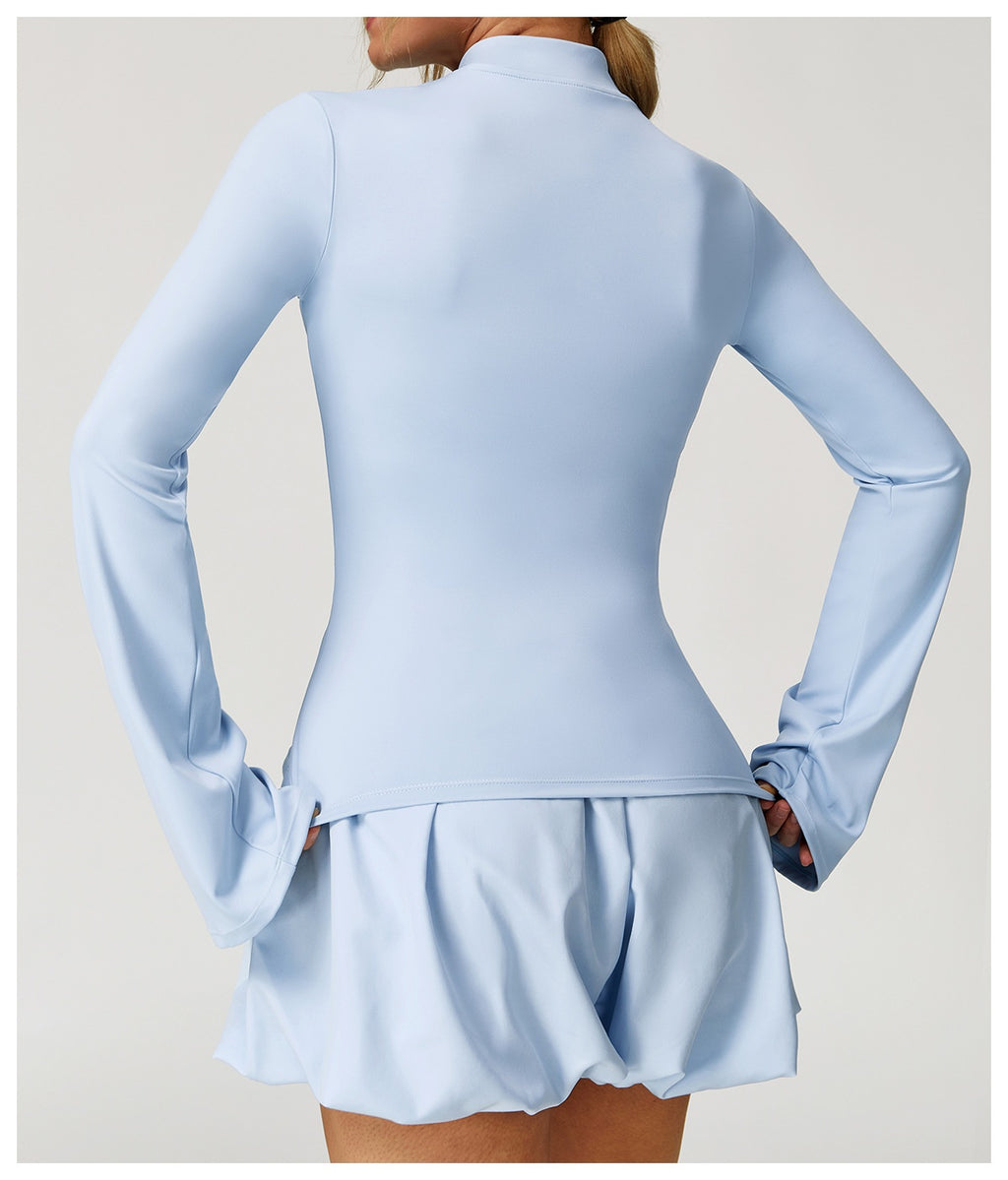 AURA LONGSLEEVE ZIP TOP – Lightweight Performance Shirt