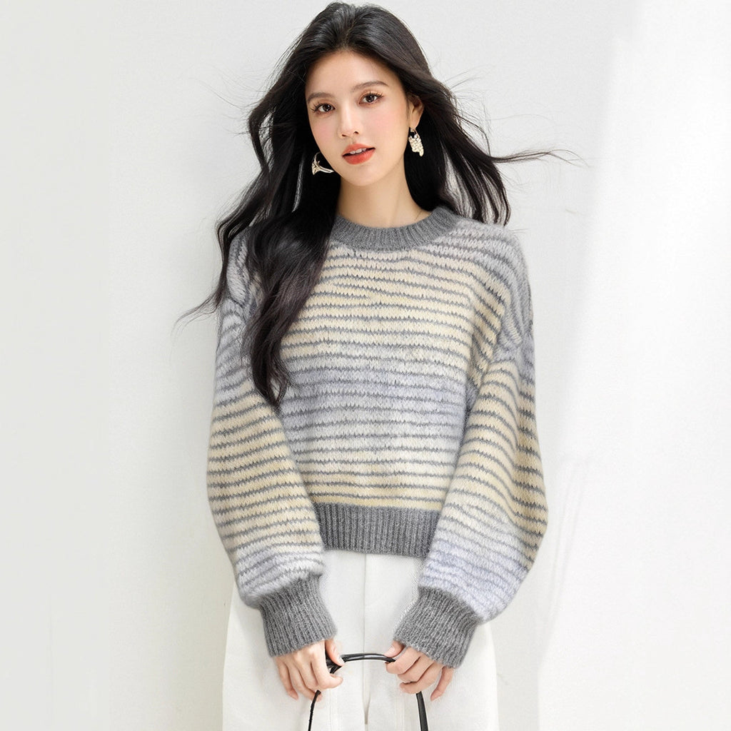 ARTISAN Crochet Stripe Sweater