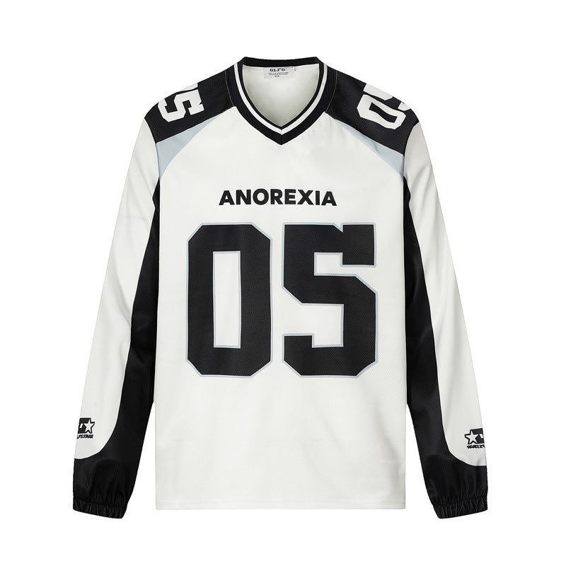 URBAN Color-Block Letter Sweater