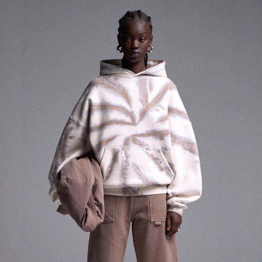 AURA STORM – Tie-Dye Plush Hoodie