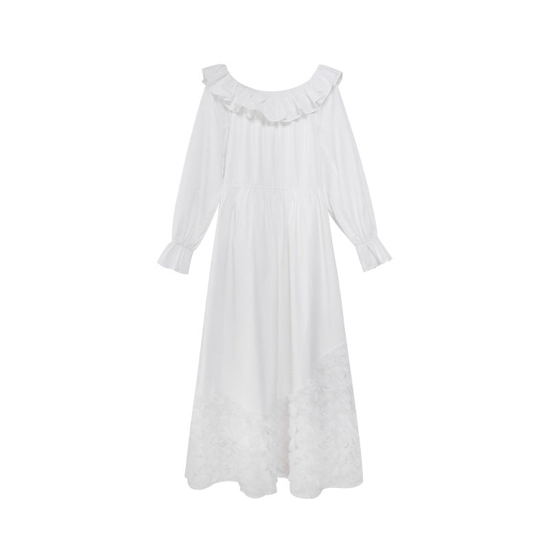 MADELEINE DRESS – French Off-Shoulder Lace Maxi Dress