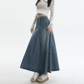 LOUVE SKIRT – Vintage Blue A-Line Denim Skirt