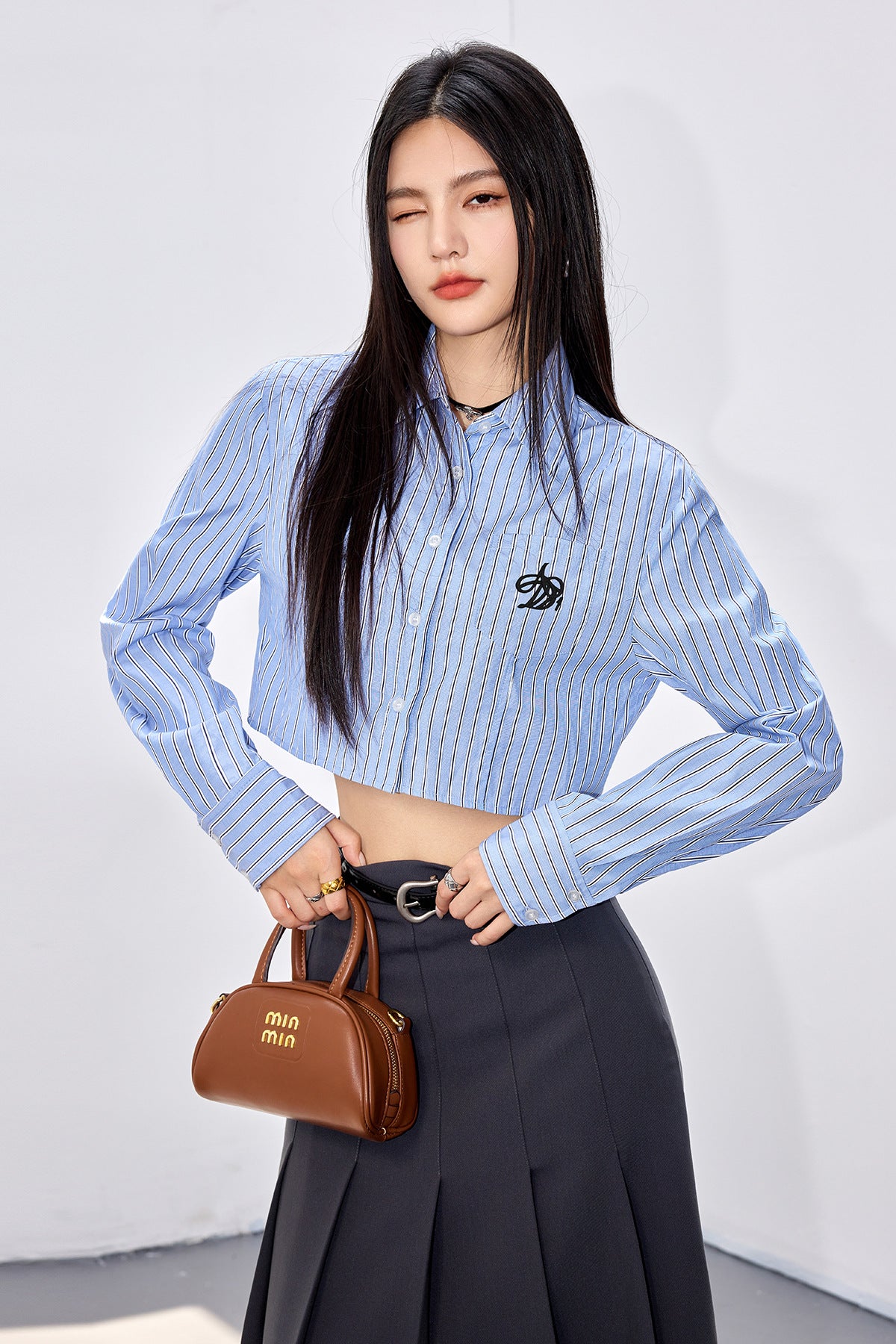 SEOUL Embroidered Polo Cardigan