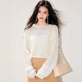 ELEGANCE Fringe Detail Sweater