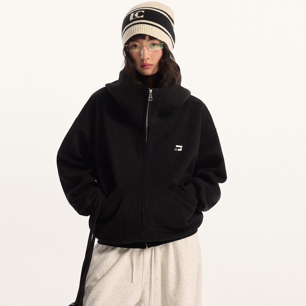 KANIENE CloudZip – Oversized High-Neck Hoodie