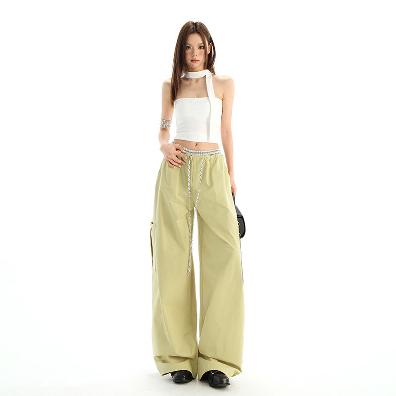 Cotton Wide-Leg Casual Pants
